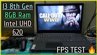 Call Of Duty WW2 Game Tested on Low end pc|i3 8GB Ram & Intel UHD 620|Fps Test 😇|