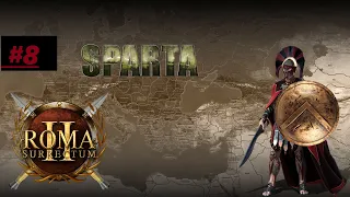 Rome Total War MOD Roma Surrectum 2 за Спарту #8 1600 спартанцев 2500 македонян!