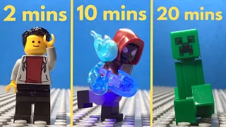 Lego Stop Motion 1 Min vs. 10 Min vs. 20 Min Challenge!