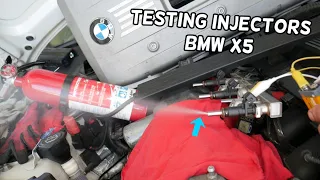 HOW TO TEST FUEL INJECTORS ON BMW X5. BAD FUEL INJECTOR TEST