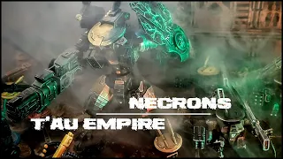 T'au Empire vs Necrons  || 2000 Point Warhammer 40,000: 10th Edition Live Battle Report