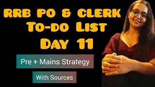 Day 11/45 To-do list || Target🎯 RRB PO & CLERK 2024 || 45 Days Challenge || BankingDiaries ||