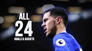 Eden Hazard - All 24 Goals & Assists - 2016/17