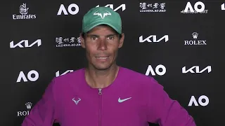 Rafael Nadal Post-match Interview for Eurosport / R2 AO'22