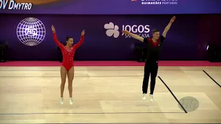 Ukraine 2 (UKR) - 2022 Aerobic Worlds, Guimaraes (POR) - Mixed Pair Qualifications