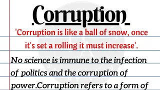 Corruption Essay in English| Essay on Corruption in English| Corruption Essay with Quotations