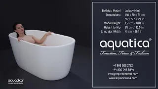 Aquatica Lullaby Mini Freestanding Bathtub Demo Video for Short People