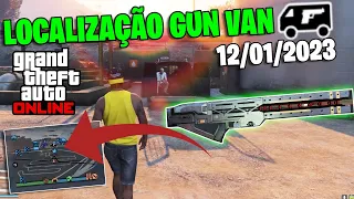 LOCALIZAÇÃO GUN VAN 12/01/2023 - GTA ONLINE - COMO PEGAR O CANHÃO ELETRICO - LOCATION GUN VAN GTA