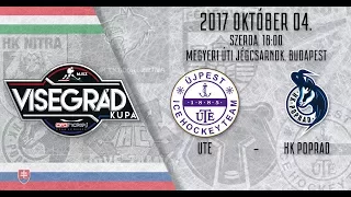UTE - HK Poprad Sze, 18:00 · Újpesti Jégcsarnok · Budapest