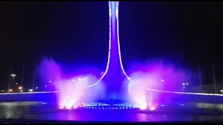 Singing fountain in Sochi to the song "the Show Must Go On"by Freddie mercury (Queen)!