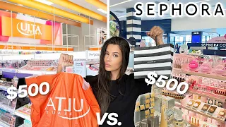 $500 at SEPHORA vs. $500 at ULTA | which is better?  shopping spree!