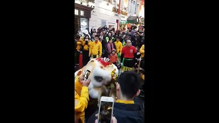 Dragon style Chinese new year final dance and celebration in Chinatown London 2017