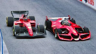 Ferrari F1 2022 F1-75 vs Ferrari F1 2025 Concept at Monaco GP