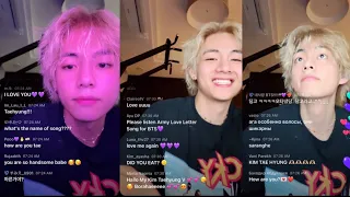 Taehyung (V) live 28/08/2023 with comment. He’s so cuuuuttteee🥰🥰🥰 #bts #taehyung #v #vlive #viral