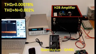 H2B Amplifier THD measurements with QA401