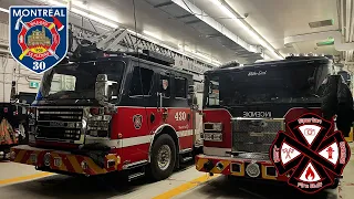 [NEW TONES] Mile-End l SIM pumper 230 and ladder 430 toned and responding to fire alarm activation