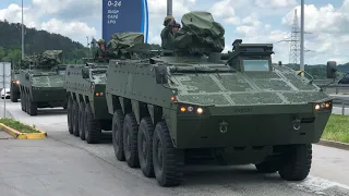 Patria APC - Croatian Army on motorway A1 - 11/06/2021.