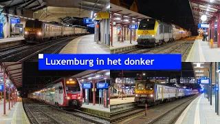 Treinen in Luxemburg in het donker // Trains in Luxembourg by night [4K]