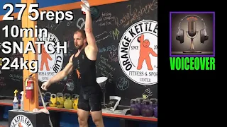 275reps Snatch 24kg in 10min by Denis Vasilev