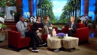 Ellen Asks Emma Stone and Andrew Garfield About Sharing Hotel Rooms