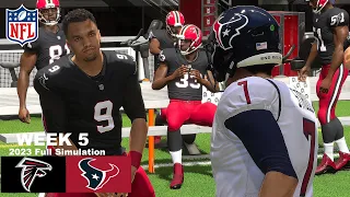Madden 23 Falcons vs Texans Full Simulation Week 5 2023 (Madden 24 Updated Rosters) PS5 4k GamePlay