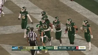 Sacramento State QB flips into the endzone and sticks the landing