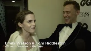 Tom Hiddleston and Emma Watson choose their Man and Woman of the Year at GQ Awards 2013