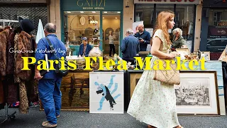 Treasure hunt at the flea market in the 6th arrondissement of Paris/Parisienne fashion👚/ Paris vlog