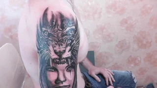 TATTOO РЕАЛИЗМ.TATTOO_Ezh.Портрет тату,Тигр тату РЕАЛИЗМ