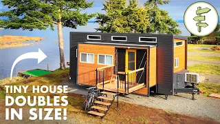 EXPANDING TINY HOUSE with Transforming Furniture & Modern Design