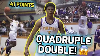 Keon Coleman Drops 41 Point QUADRUPLE DOUBLE In First Playoff Game! Throws Down In Game 360 JAM! 🤩