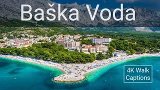 Many tourists see the beauty of Baška Voda every year | 4k Tour | Croatia