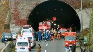 Acidente num túnel no Japão