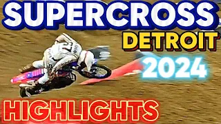 Detroit SuperCross Highlight Footage 2024