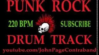 Punk Rock Drum Track Backing 220 BPM FREE Drums Only