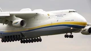 Antonov An-225 Mriya | Landing + Takeoff at Leipzig/Halle Airport | Ан-225 Мрия