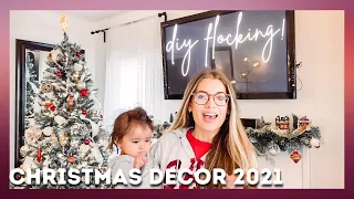 DECORATE WITH ME | Christmas 2021 +How to Flock Your Own Tree Without Flocking!