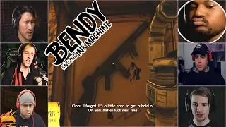 Gamers Reactions to Alice Angel Trolling Henry (Tommy Gun) | Bendy and The Ink Machine - Chapter 3