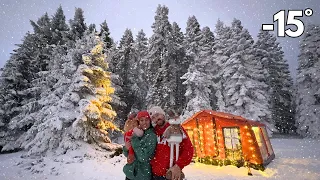 OUR SNOWY CHRISTMAS CAMP IN -15 DEGREE COLD