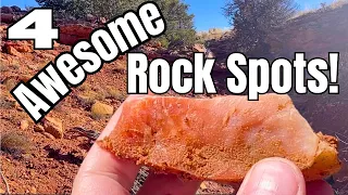 ROCKHOUNDING Arizona & Utah - 4 GREAT Spots Hunting Obsidian, Agate, Serpentinite and SALT!