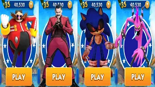 Sonic Dash - All Playable Bosses vs Movie Eggman Zazz Eggman vs Sonic EXE - All 61 Characters Mod
