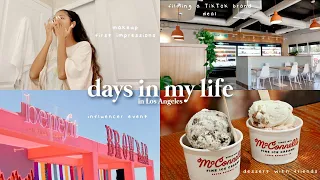 VLOG: makeup first impressions, influencer event, filming a TikTok brand deal, Amazon haul