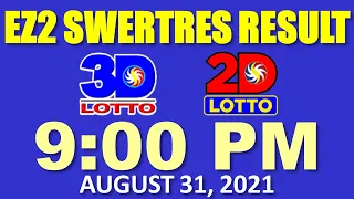 9pm EZ2 Swertres Result August 31, 2021 (2D Lotto, 3D Lotto Result Today)