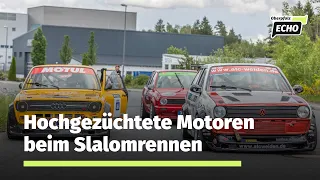 Beim AVD Clubsportslalom 2024 des ATC-Weiden sind die Fahrer mit ihren getunten Rennwagen angetreten