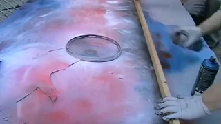 spray paint - дельфины   ( раскрашиваем ворота)