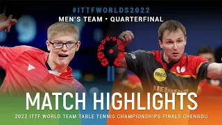 Highlights | Felix Lebrun (FRA) vs Benedikt Duda (GER) | MT QF | #ITTFWorlds2022