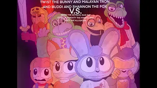 Twist The Bunny Vs Ozzie, Gus, Knighty, and Arty!!!