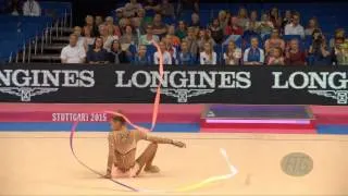 Aleksandra SOLDATOVA (RUS) 2015 Rhythmic Worlds Stuttgart - Qualifications Ribbon