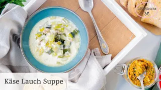 Käse Lauch Suppe mit Hackfleisch - schnelles einfaches und leckeres Rezept