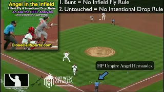 Ask UEFL - Angel in the Infield on Non-Infield Fly & Non-Intentional Drop (Video Rules Analysis)